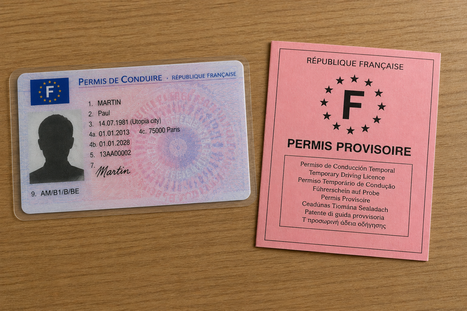 permis de conduire et permis provisoire